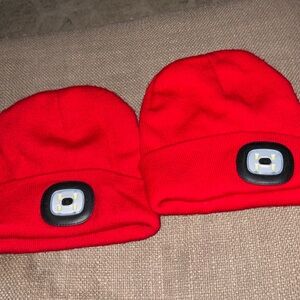 Night scope Red knit hats with light